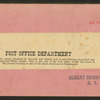 Post Office Department.