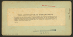 The Agricultural Department.