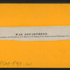 War Department.