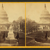 East front of U.S. Capitol & Statue of Washington.