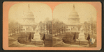 The U.S. Capitol, & Greenoughs statue of Washington.