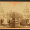 The U.S. Capitol, & Greenoughs Statue of Washington.