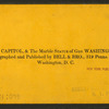 The U.S. Capitol, & the marble statue of Geo. Washington.
