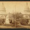 The U.S. Capitol, & Greenoughs Statue of Washington.
