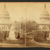 The U.S. Capitol, & Greenoughs Statue of Washington.