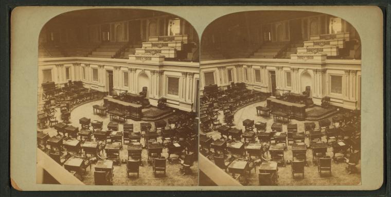 Senate Chamber in U.S. Capitol building - NYPL Digital Collections