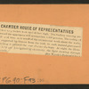 Chamber House of Representatives.