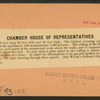 Chamber House of Representatives.