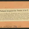 Washington Inaugurated First President of the U.S.
