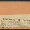 Death-bed of Columbus.