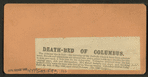 Death-bed of Columbus.