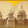 United States Capitol, with Statue of Washington in the foreground.