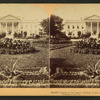Beautiful grounds at the historic residence of the Nation's Chief -the White House, Washington, U.S.A.