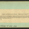 The Agriculture Department.