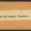 Oak Hill Cemetery, Georgetown.