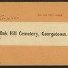 Oak Hill Cemetery, Georgetown.
