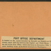 Post Office Department.