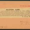 Soldiers' Home.