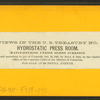 Hydrostatic Press Room, Manufacturing United States Currency.