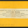 Cutting Room, Cutting U.S. Currency from the sheets.