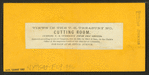Cutting Room, Cutting U.S. Currency from the sheets.