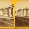 U.S. Treasury, Washington, D.C., 400 feet long, 266 feet wide, Grecian Ionic Order, built of Granite, surmounted by balustrades.