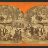Tourists sitting in front of the club.