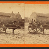 View of men sitting on ox cart, Monticello, Florida.