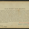 Old Fort San Marco.