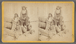 Black Horse, wife and child in Native costume, confined in Fort Marion, St. Augustine, Florida