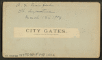 City gates, looking into St. George Street.