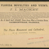 The Plaza Monument and Cathedral of St. Augustine, Florida.