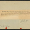 Sea Wall of St. Augustine, Florida.