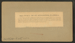 Sea Wall of St. Augustine, Florida.