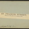 St. Francis St., showing the Oldest house in St. Augustine, Florida.