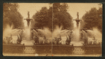 Park fountain playing.