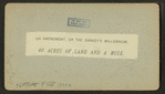 15th Amendment, or the Darkey's millenium: 40 acres of land and a mule.