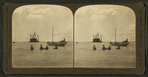 Pulling the nets, fishing in the Bay of Honolulu, Hawaiian Islands