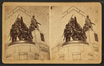 National Lincoln Monument, Springfield, Illinois. Infantry group and statue of Lincoln.