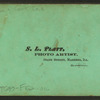 Elgin: general view showing churches, river, homes, a home with trees in the yard in bloom, a street view showing covered wagon.