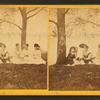 Ottawa: 6 "young lady Sunday school teachers" on bank of river, one with parasol.