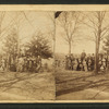 Group portrait of extended family(?) at Augusta(?), Hancock county, Illinois.