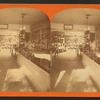 Interior of Marshall Field's store showing decorative items for sale.