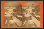 Interior of Marshall Field's store showing decorative items for sale.