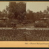 Flower bed and fountain, Washington Park, Chicago, Ill. U.S.A.