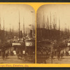 Chicago River, elevators, etc. [including steamboats, tugboats, sailing vessels].