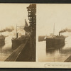 Great lake traffic, grain elevators and lake steamboats [?].