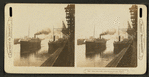 Great lake traffic, grain elevators and lake steamboats [?].