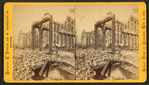Court House, seen through ruins of Fifth National Bank.