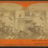 [View of a drawing] "The Innocent Cause: or the Origin of Chicago Fire" [showing Mrs. O'Leary and her cows].